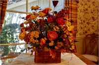 wooden floral basket