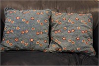 Pair denim pillows