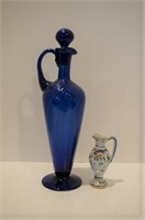 Decanter and Quimper pitcher