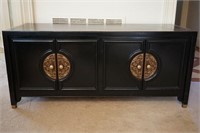 Asian lacquer style low cabinet/bench