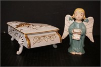 Piano trinket box and angel