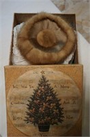 Vintage fur hat in box
