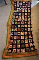 Hand crocheted "Granny square" afghan
