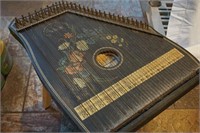 Antique Lap Harp, 21" x 16.5 x 1.5"