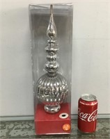 16" silver LED finial tree topper