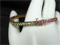 14 Kt Multi Color Sapphire Bracelet