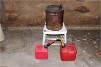 Misc. Gas Cans & Stool