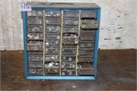 Metal Parts Bin with Contents
