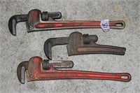 Lot of Rigid Brand Pipe Wrenches