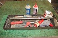 Metal Tool Tray with Misc. Tools