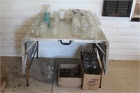 Alum. Folding Table with Canning Jars