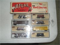 8 ATLAS N SCALE TRAINS AND TRACK SWITCH