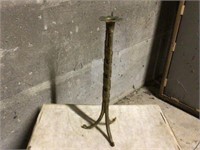 LARGE HAND FORGED FANCY CANDLESTICK