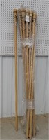 12 wooden flag poles