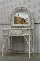 Wicker vanity