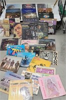 Group of records, Santana, the doors, room jones,