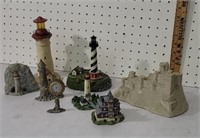 Lighthouse figures and clock