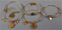 5 Gold-Tone ALEX AND ANI Bracelets