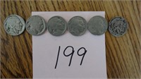 6 buffalo nickels