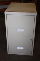 2 Drawer Filing Cabinet with Key