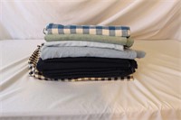 Stack of Blue Fabrics