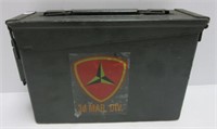 Metal ammo box.