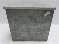 Crescent Ridge Dairy galvanized milk bottle box.