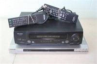 Sharp VHS & Sony DVD Players with Remote