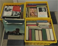 Large collection of JFK books and literature.