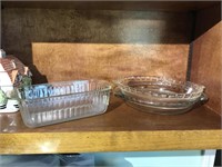 1 Pyrex and 1 Anchor Pie Plates