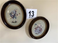Pair of Needlepoints in Wooden Frames