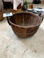 Large Wooden Vintage Slat Basket