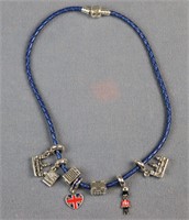 PANDORA Blue Woven Leather Necklace