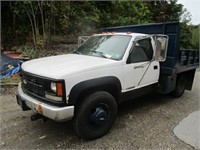 1995 Chevrolet 3500 S/A Stake Body Dump Truck,
