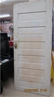 Painted White Antique 6 Panel Solid Door