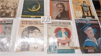 8 excellent condition vintage sheet music.