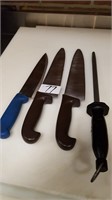 chef knives and steel