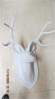 Large painted white aluminum deer . No shipping