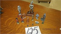Lot of tiny to 4 inches tall toy metal men.