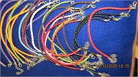 Lot of 26 leather braided bracelets. New inventory