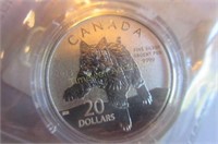 $20.00 silver Canadian coin - Bobcat
