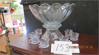 Heisey Punch bowl and cups. No shipping.