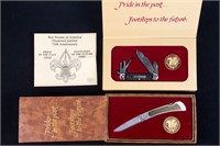 Two Diamond Jubilee 75th Anniversary Pocket Knives