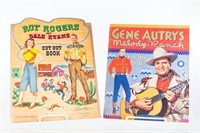 Roy Rogers and Gene Autry Paper Doll Cutout Books