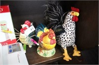 CERAMIC ROOSTER ITEMS - PLUSH ROOSTER