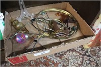 BOX LOT- STANDS - LAMP HARP - ETC.