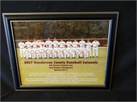 Framed 2007 HCHS Baseball Colonels Picture
