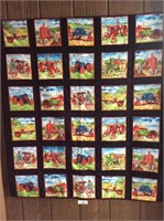 Assorted Antique Tractors Wallhanging/Baby Quilt