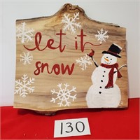 Let It Snow Rustic sign