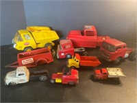 Vintage metal toy trucks Tonks etc